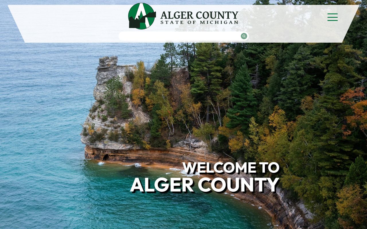 Alger County public records government website Munising Michigan