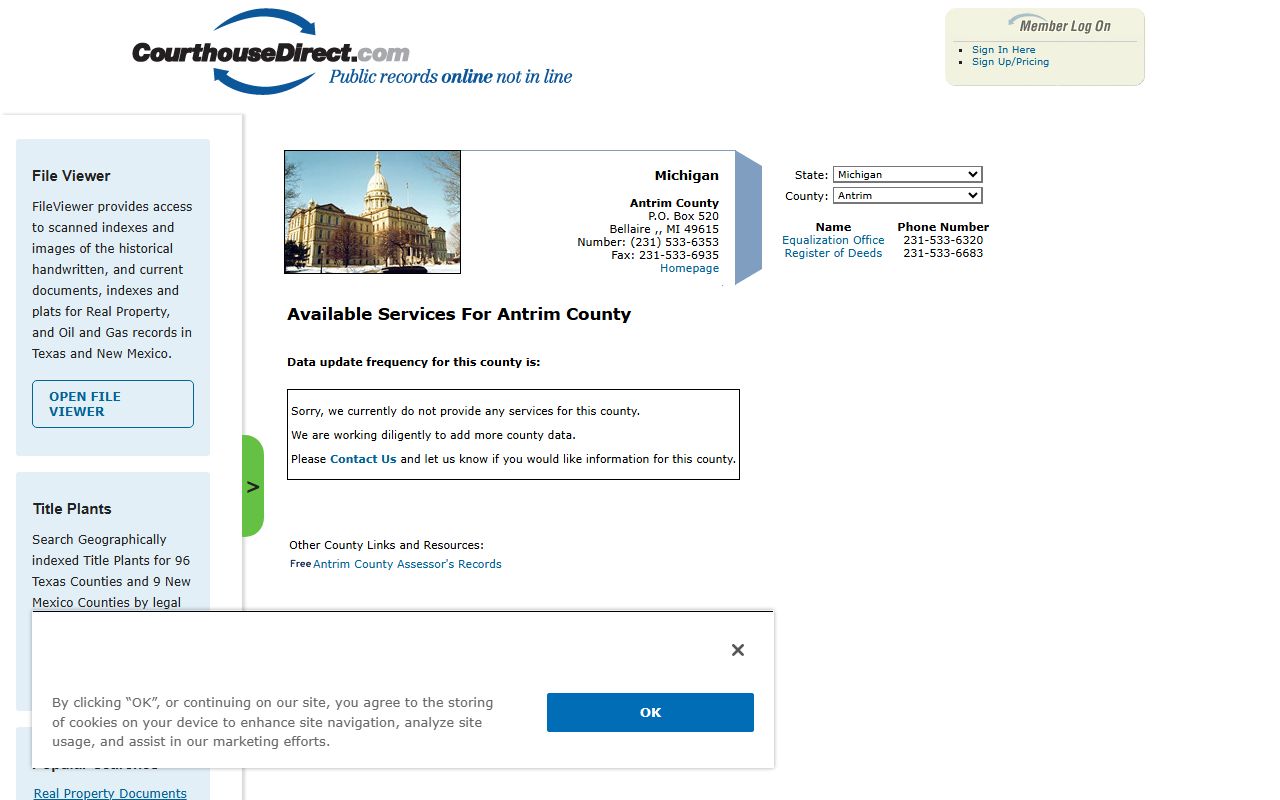 Antrim County public records property search online Michigan