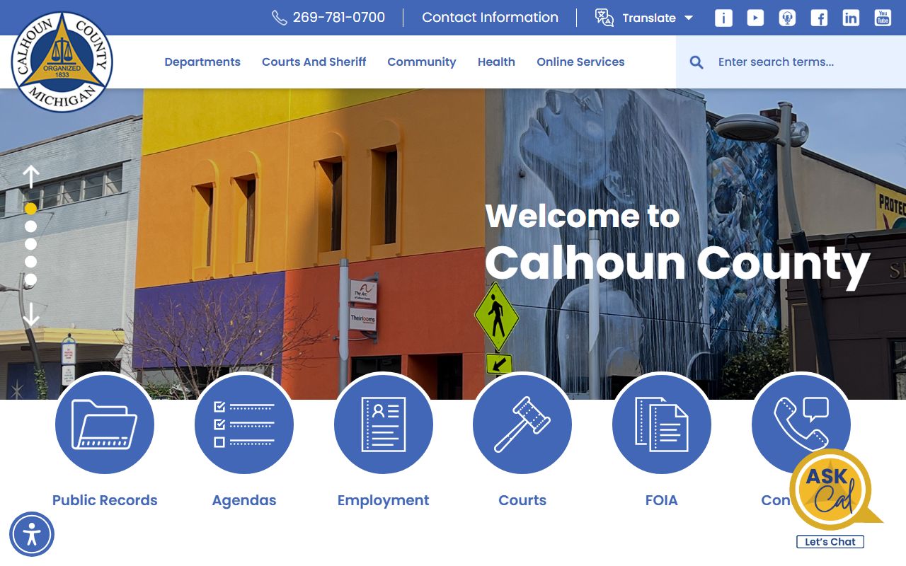 Calhoun County public records official county government website