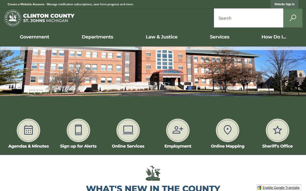 Clinton County public records official government website