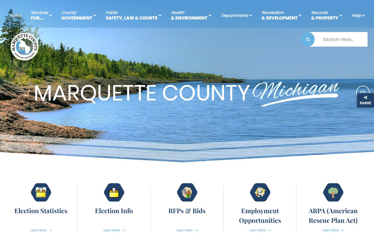Marquette County public records official website