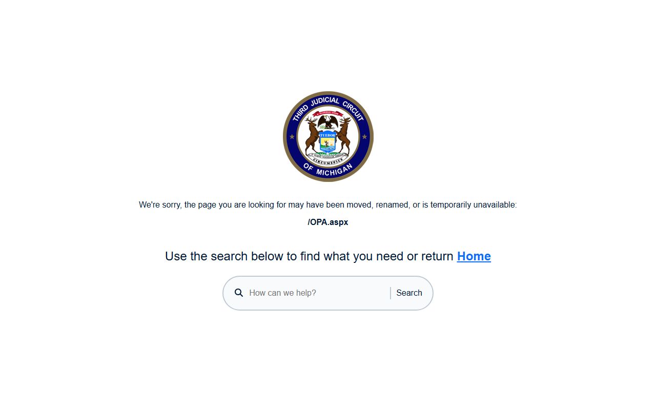 Wayne County public records website screenshot